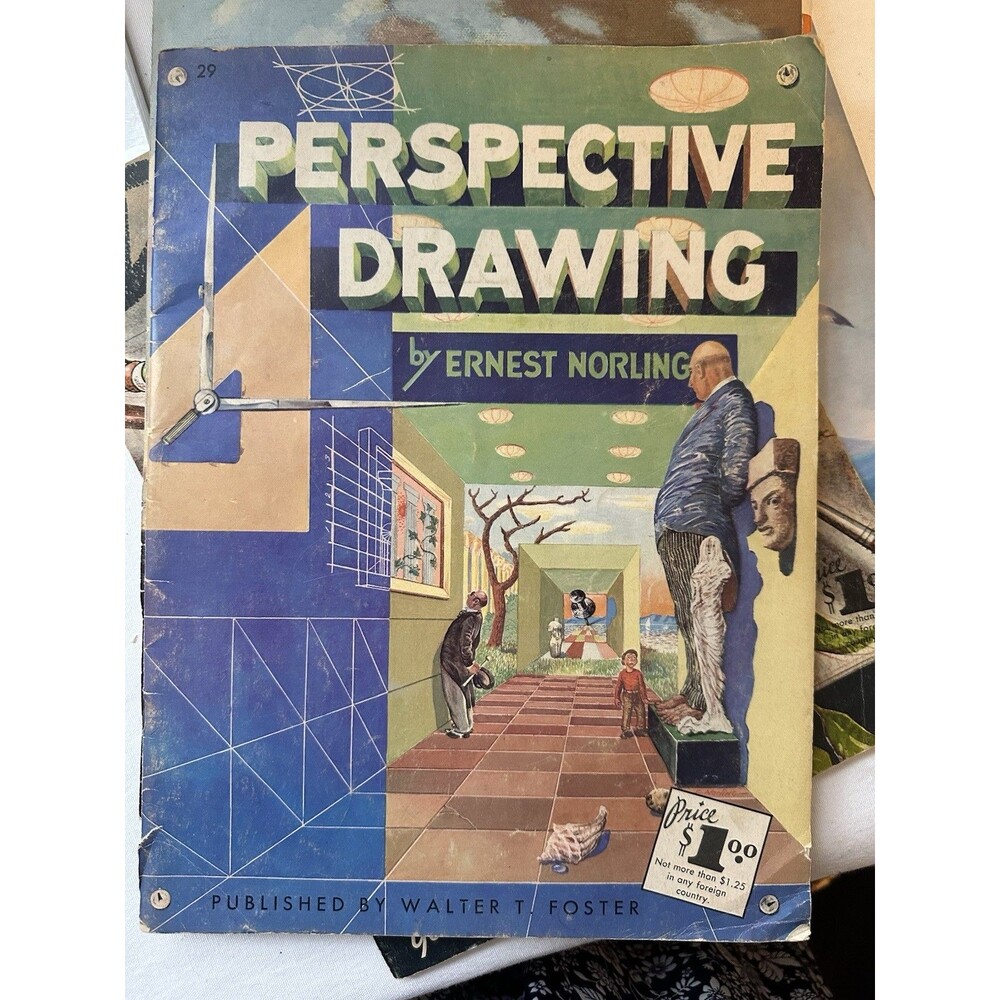 Vintage Perspective Drawing by Ernest Norling - Walter T Foster #29 Art Book